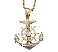 HJLJKG Girls accessories 925 Sterling Silver Pirate Necklace For Men And Women, Anchor Chain Pirates Of The Caribbean Sailor Pendant Jewelry