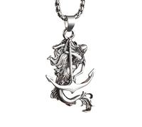 HJLJKG Girls accessories 925 Sterling Silver Pirate Necklace For Men And Women, Anchor Chain Pirates Of The Caribbean Sailor Pendant Jewelry