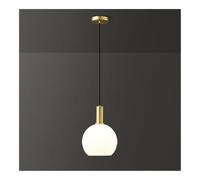 HJLJKG Globe Glass Pendant Light, Nordic Gold Kitchen Island Hanging Lamp, Mid Century Adjustable Hanging Line Dining Room Chandelier (Suitable for Living Room, Cafe, Restaurant, Bedroom)(Gold)