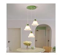 HJLJKG - Green Flower Ceiling Chandelier Living Room Bedroom Villa French Pastoral Flower Light Restaurant Iron Art Pendant Lamp,Wall Lamp