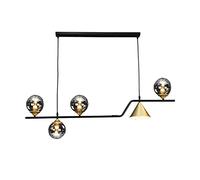 HJLJKG Hanging Lamp, 5 Lights Sputnik Chandelier Magic Bean Molecular Pendant Lighting Globe Ceiling Light Fixture for Living Room Restaurant Kitchen Island Base(C)