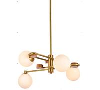 HJLJKG Hanging Lamp, Chandelier Ceiling Light Brass Chandelier,4 6 8 Lights Semi-Flush Mount Ceiling Lights Fixtures Gold Pendant Light Compatible with Dining Room Bedroom Restaurant Bar.-Golden 4 he