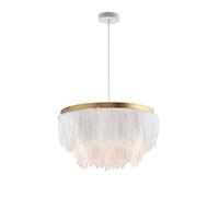 HJLJKG Hanging Lamp, Hanging Lamp Feather Pendant Lighting Fixture E27 Chandelier Home Hanging Ceiling Light For Kitchen Island Living Room Bedroom UL Listed(White.,50 * 32cm)