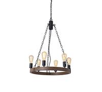 HJLJKG Hanging Lamp, Hanging Lamp Lighting E27 Nordic Style Pendant Lighting Fixtures LED Nordic Style Round Iron Art Chandelier Living Room Chandelier