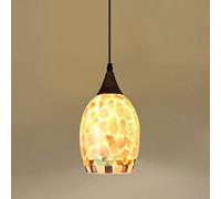 HJLJKG Hanging Lamp, Idyllic Seashell Pendant Light Glass Shade E27 1-Light Ceiling Hanging Lamp Home Dining Room Suspended Light Fixture - Hallway Adjustable Chandelier H7.88in(A)
