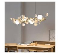 HJLJKG Hanging Lamp, LED Chandeliers, Style Petal Shell Pendant Light Compatible with Dining Room Restaurant Novelty Kitchen Gold Chandelier Home Decor Hanging Lamp(4heads,Whitelight)