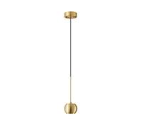 HJLJKG Hanging Lamp, Minimalist Brass Chandelier Home LED Pendant Light Bedroom Adjustable Bedside Suspended Lighting Fixture V-intage Living Room Hallway Decor Ceiling Hanging Lamp(Brass,A)