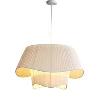 HJLJKG Hanging Lamp, Pendant Light High Light Transmission Cloth Art Shape Hanging Lamp Fixtures Compatible with V-intage Loft Single Chandelier Drop Ceiling Light (Color : B, Size : 60cm)(A,6