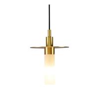 HJLJKG Hanging Lamp, Premium Retro Loft Chandelier - - Frosted Glass Lamp Shade Pendant Light with Brass Finish Ceiling Drop Light, Clear Globe Glass Hanging Lamp. 23cm Long