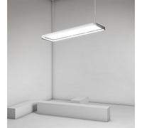 HJLJKG Hanging Lamp, Rectangular Chandelier Hardware LED Pendant Lamp Adjustable Indoor Lighting Dimmable Lighting Decoration Luxury Foyer Home Decor Lighting High Ceiling Hanging Dining Room LED
