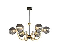 HJLJKG Hanging Lamp, Sputnik Chandelier Molecular Globe During Light with Glass Class Lampshade,Semi Flush Ceiling Light Fixture for Kitchen Living Room Bedroom Bar Dining Room(C,82 * 28cm)