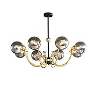 HJLJKG Hanging Lamp, Sputnik Chandelier Molecular Globe During Light with Glass Class Lampshade,Semi Flush Ceiling Light Fixture for Kitchen Living Room Bedroom Bar Dining Room(C,94 * 28cm)