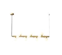 HJLJKG Hanging Lamp, Sputnik Chandelier,Nordic Magic Bean Ceiling Light Fixture Adjustable,Mid Century Pendant Lighting Plating Finished,Black and Gold Chandelier for Kitchen Bedroom(A)