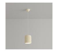 HJLJKG Hanging Light Fixture, Square Decorative Pendant Lamp, Cream Color Lighting for Bedroom, Dining Room, Hallway, Bright Illumination, Small Chandelier