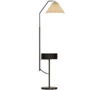 HJLJKG Height Adjustable Floor Lamp, Standing Lamp with Drawer USB Wireless Charging, Tall Pole Lamp with Pleated Fabric Lampshade Decoration