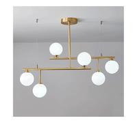 HJLJKG Height Adjustable Sputnik Chandelier for Dining Room and Kitchen Island, Decorative Pendant Light Fixture Above Dining Table for Living Room and Bedroom(6 Lights)