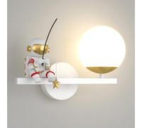 HJLJKG Indoor Bedside Light Nursery Astronaut, Nordic Child'S Lamp, Hardwired Bedroom Wall Lighting Fixtures for Girl Boy Room Hallway Office