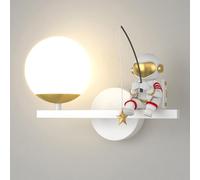 HJLJKG Indoor Bedside Light Nursery Astronaut, Nordic Child'S Lamp, Hardwired Bedroom Wall Lighting Fixtures for Girl Boy Room Hallway Office