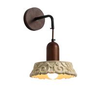 HJLJKG Indoor Mounted Light Resin Lamp with Adjustable Hanging Wire, Nordic Wooden for Bedside Cream Lighting Fixture Living Room Hallway Wall Lights