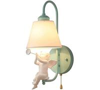 HJLJKG Kids Room Wall, Creative Retro Wall Lamp, E27 Metal Wall Light Fixture with Pull Chain for Bedroom Living Room Hallway