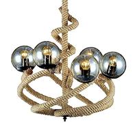HJLJKG Lamp Post Lights Outdoor,6-Lights Magic Bean Glass Globe Pendant Lamp American Industrial Chandelier Victorian Retro Pendant Lighting Fixture E27 Ceiling Pendant Light Dining Living R,Light