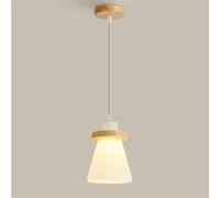 HJLJKG Lámpara de Pared de Madera Moderna con Lente de Vidrio y Succión para Cocina, Comedor, Bar y Pasillo (54 cm)