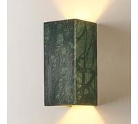 HJLJKG Led Alabaster Lamp for Bedside 9in Nature Marble Lighting Fixture, Hallway Living Room Indoor Bathroom Vanity Wall Lights, Green