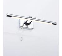 HJLJKG LED Bathroom Lights, Chrome Vanity Cabinet Lamp with Pull Cord, Wall Toilet Lamps, Bath Front Light Fitting Above Mirror, Frame Lighting (Color 3000K, Size : 42cm