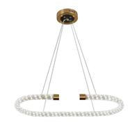 HJLJKG Led Crystal Chandelier, Ceiling Chandelier - Three Colour Lights Restaurant Living Room Crystal Beads Decorative Chandelier Lights., Minimalist Pendant Light