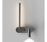 HJLJKG LED Reading Lights Mounted Light 3 Color Temperatures, 350°Rotatable Spotllight Wall Lamp with Power Button, Study Room Bedroom Bedside Wallsconces