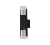 HJLJKG LED Sense Lamp, 2-Light Black Metal Up Down Outdoor Die-Cast Aluminum Wall Lantern, IP54 Waterproof Spot Lights Night Lamps for Porch Patio (Color : 3000k)