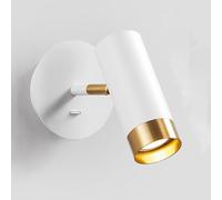HJLJKG Led Wall Lamp for Reading, Bedside 5W Wall Mounted Reading Light, 350° Rotatable Headboard Spotlight, Bedroom Study Room Ligting Fixture - 3000K Warm Light/White(White)