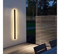 HJLJKG Long Black LED Wall Light Linear 3500K Warm White Wall Lights Strip Indoor/Outdoor Waterproof IP65 Daylight Up Down Wall Lighting Courtyard Living Room Bedroom Hallway Stairs Garden,60cm
