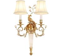 HJLJKG Luxury Wall Lamp Brass Cloth Shade Room Art Decor Wall,Pendant Light
