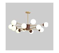 HJLJKG Luxury Walnut Sputnik Chandelier with G9 Base for Living Room, Bedroom, Dining Room, and Bar, Decorative Ceiling Suspended Pendant Light(12 Lights)