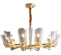 HJLJKG Minimalist Living All Copper Metal Pendant Light Glass Crystal Ceiling Lamp Restaurant Study Bedroom Chandelier,Wall Lamp