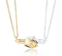 HJLJKG Necklace Men, Chains Jewelry Men Women Pendant Palm Couple Handshake Clavicle Chain Wedding Party