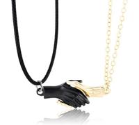 HJLJKG Necklace Men, Chains Jewelry Men Women Pendant Palm Couple Handshake Clavicle Chain Wedding Party