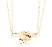 HJLJKG Necklace Men, Chains Jewelry Men Women Pendant Palm Couple Handshake Clavicle Chain Wedding Party