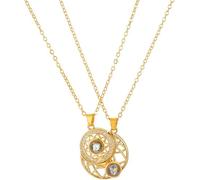 HJLJKG Necklace Men, Chains Jewelry Men Women Pendant Sun and Moon Couple Projection Magnetic Clavicle Chain