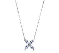 HJLJKG Necklaces for women, 3 * 6mm 1.2 Carat Cutting Full Moissanite Necklace Women S925 Silver Jewelry