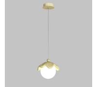 HJLJKG Nordic Cream Pendant Light, Globe Chandelier with 3-Color Modes, Hanging Ceiling Lamp for Bedroom, Bedside, Hallway(Beige)