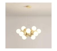 HJLJKG Nordic Light Cream Style Interior Chandelier, Decorative Lighting for Children's Room - Creative Fixture for Boys and Girls Bedroom, Study, Dining Room, and Living Room(Beige,12-Lamp)