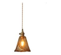 HJLJKG Nordic Retro Chandelier, Brass Glass Light Fixture for Kitchen Sink, Bar Table, Restaurant, and Bedroom (Pack of 1)(15 * 13cm)