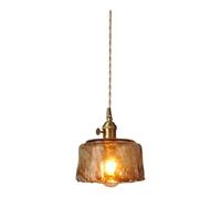 HJLJKG Nordic Retro Chandelier, Brass Glass Light Fixture for Kitchen Sink, Bar Table, Restaurant, and Bedroom (Pack of 1)(16.5 * 8.5cm)
