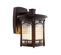 HJLJKG Outdoor Light Waterproof Exterior Porch Lighting Fixture, Outside House Sconces with Glass Shade, Anti-Rust Front Door Wall Mount Lamp for Garage, E27 Socket