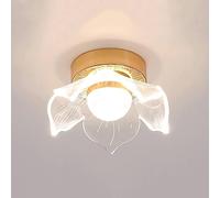 HJLJKG Pendant Lights, 8W LED Metal Ceiling Light Flower Shape Ceiling Lamp Fixture Acrylic Lampshade Ceiling Lighting, Compatible with Living Room Bedroom (Size : 22cm),Light