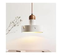 HJLJKG Pendant Lights, Creative Cement Fixture, E 26 Base Vintage French Country Lighting, Adjustable Japanese Solid Wood Chandelier for Retro Bedroom Bedside