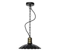 HJLJKG Pendant Lights, V-intage Industrial Pendant Light Retro Single Head Ceiling Lamp - Iron Lampshade Loft E- Lamp Compatible with Dining Room Lamp Restaurant Bar Chandeliers (Size : Medium