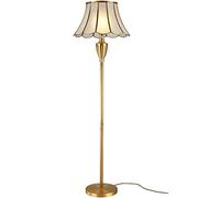 HJLJKG Pole Lamp Floor Lamp European Classical Vertical Bronze Standing Lamp Adjustable Height Living Room Bedroom Study Vertical Indoor Minimalist Decoration